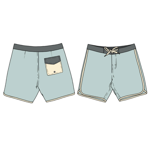 Drifter Scallop 18in Mens Boardshorts