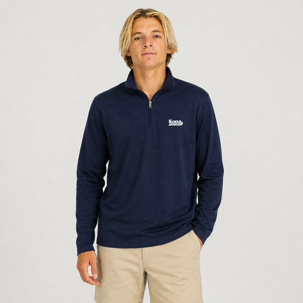 Premium Performance Mens Half Zip Sweatshirt - Navy
