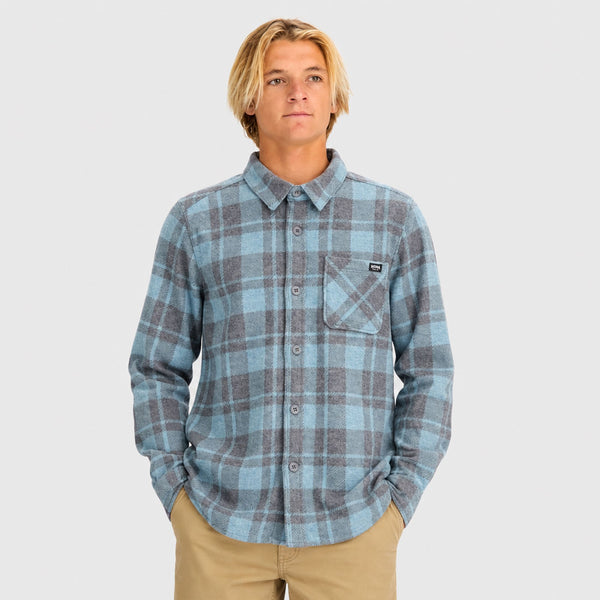 Bayside Mens LS Woven - Aqua