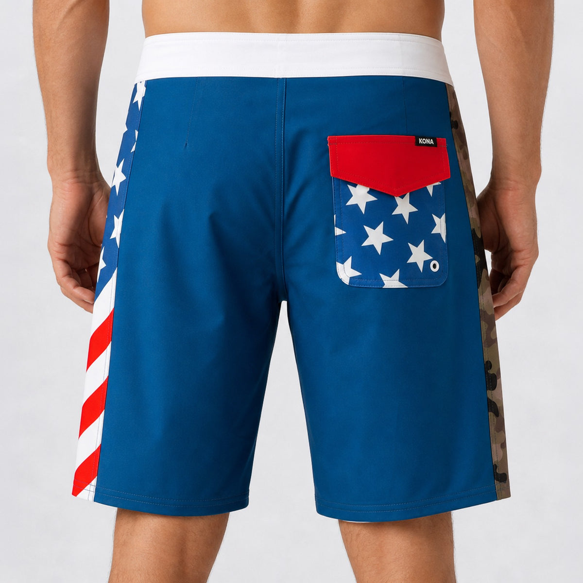 Summertime 19in Mens Boardshorts - RWB
