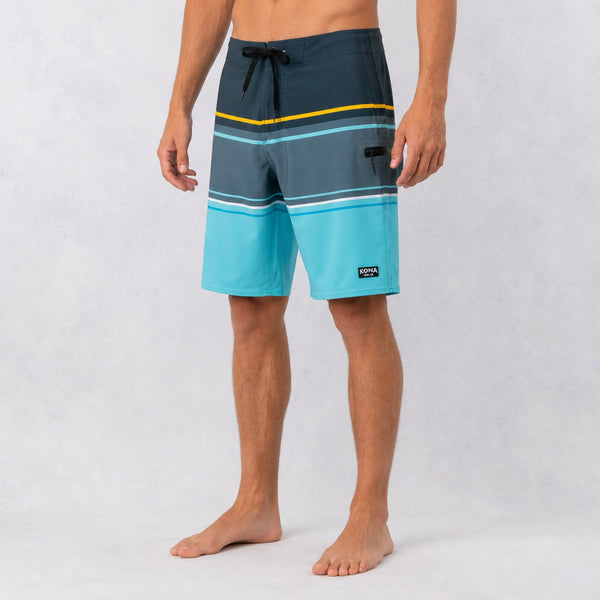 Summertime 20in Mens Boardshorts - Stripe Pattern