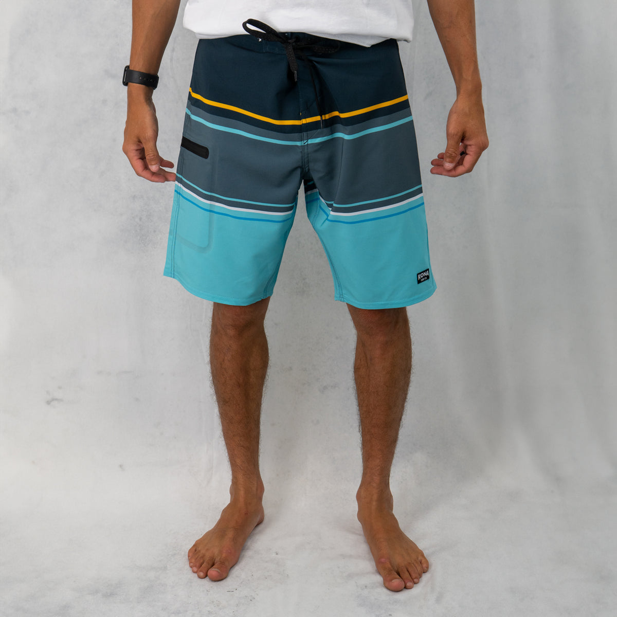 Summertime 20in Mens Boardshorts - Stripe Pattern