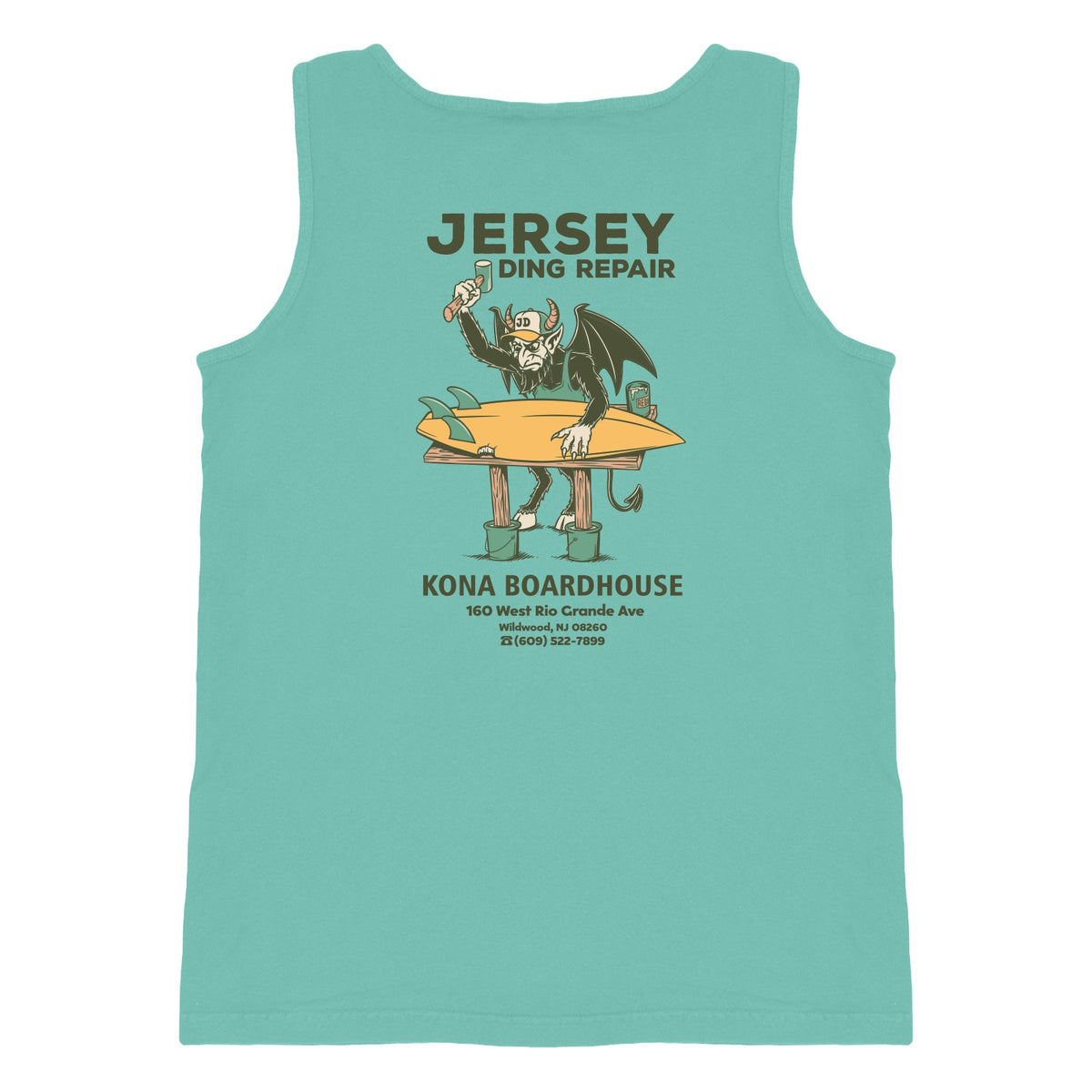 Jersey Ding Repair Mens Tank Top - Chalky Mint