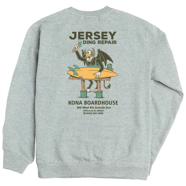 Jersey Ding Repair Mens Crew Sweatshirt - Grey Heather