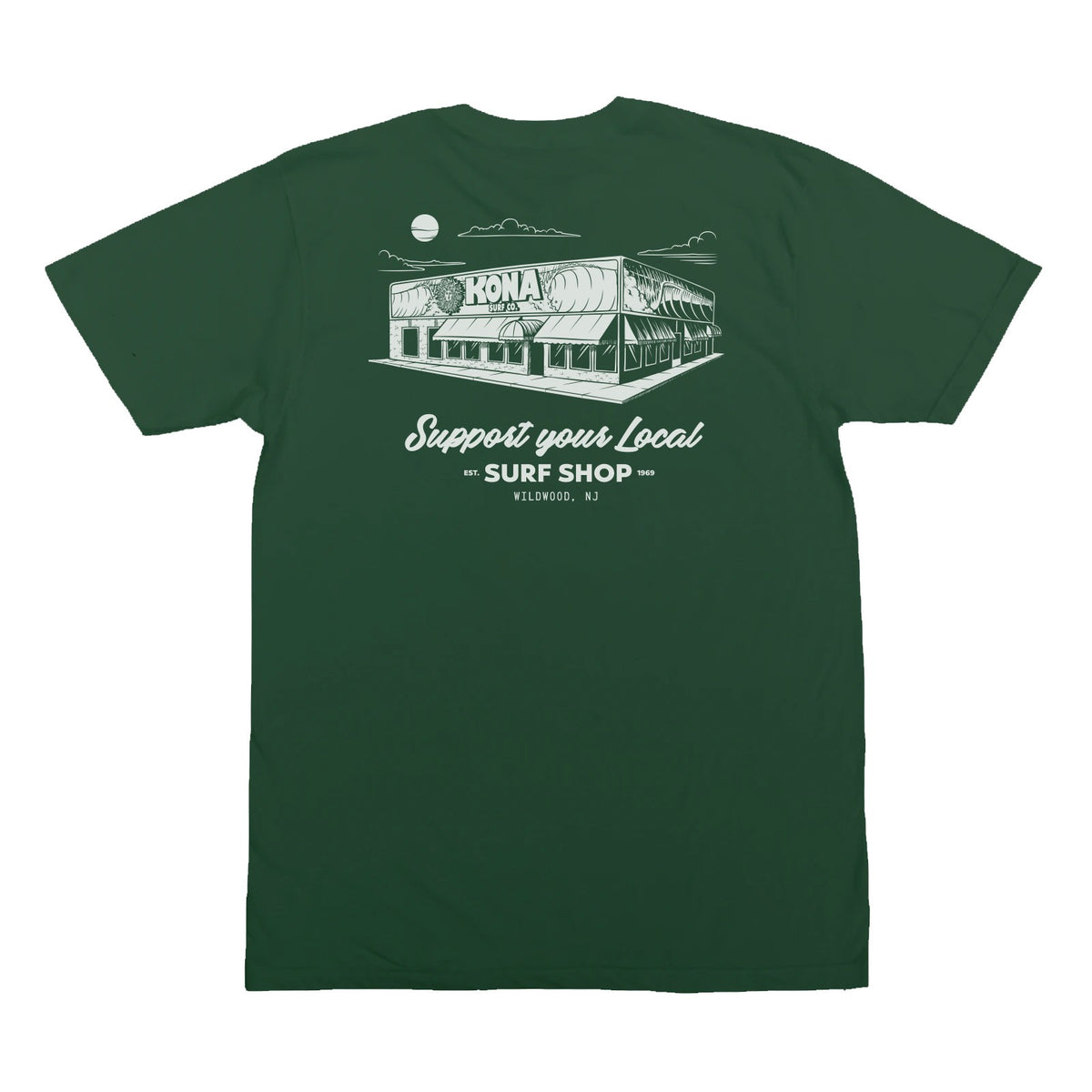 Support Your Local Surf Shop Mens T-Shirt - Field Green