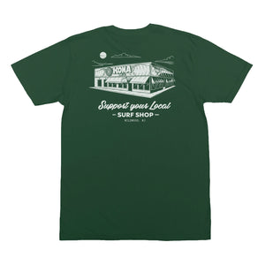 Support Your Local Surf Shop Mens T-Shirt - Field Green