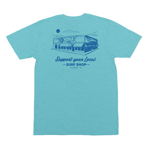 Support Your Local Surf Shop Mens T-Shirt - Tahiti Blue