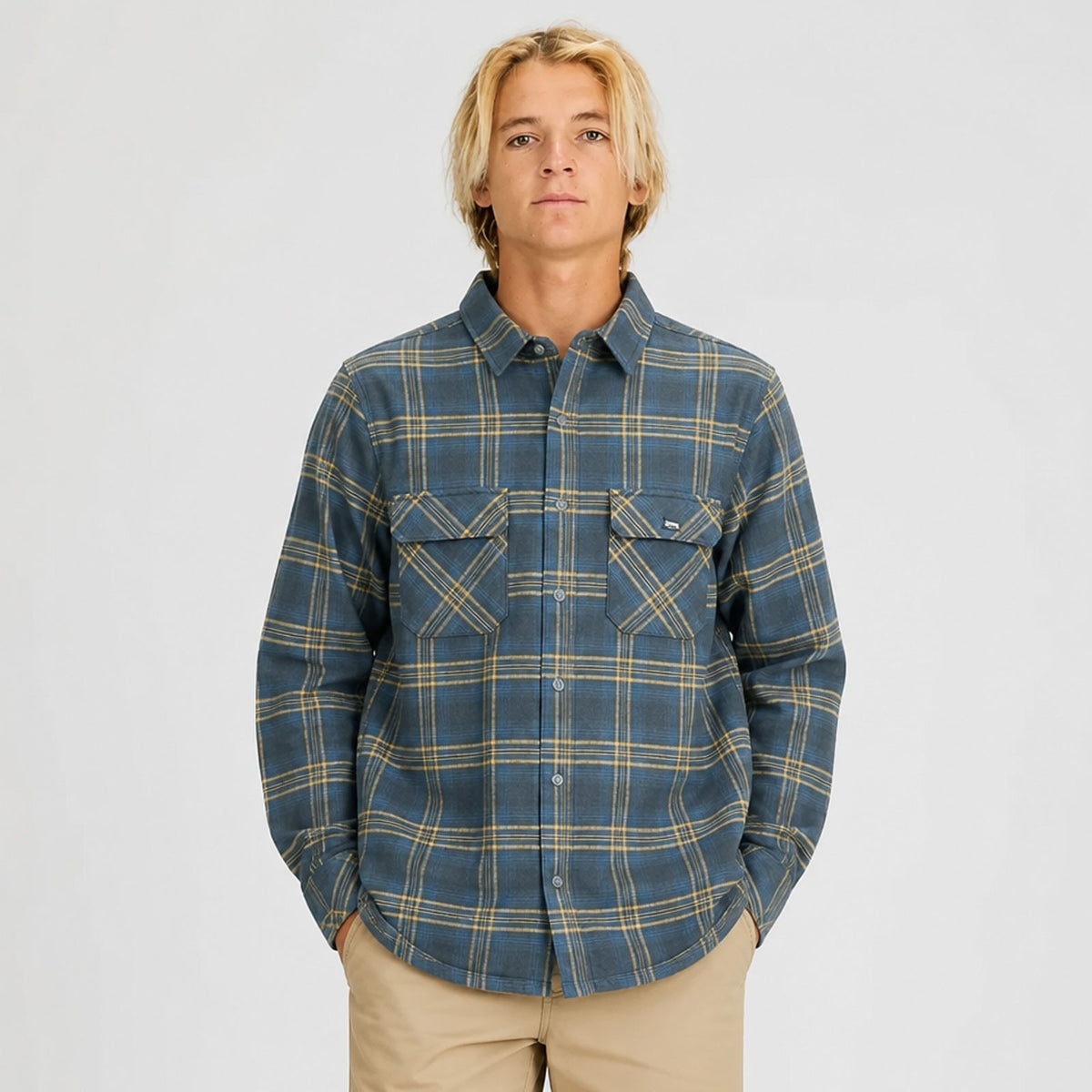 Dockside Mens LS Woven - Navy