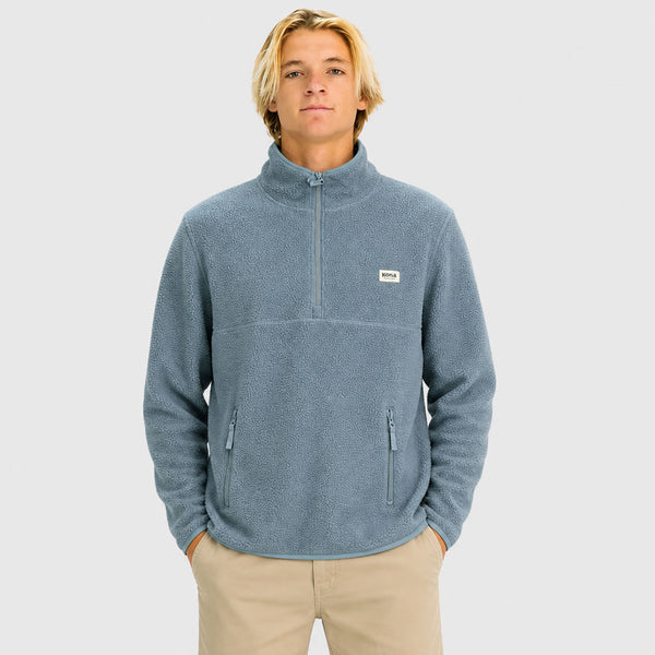 Windline Mens Half Zip Sweatshirt - Pacific