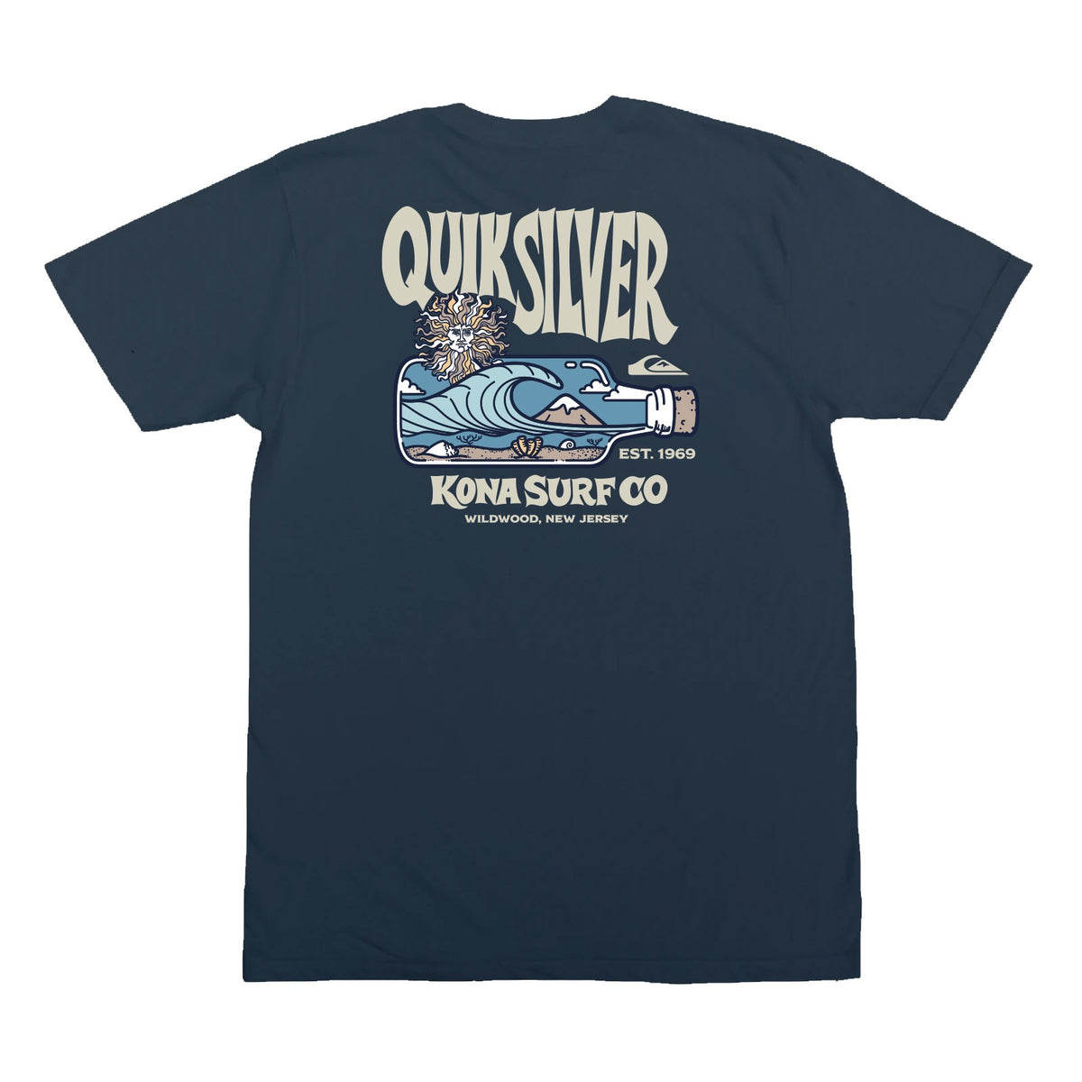 Kona x Quiksilver 2026 Collab Mens T-Shirt - Navy