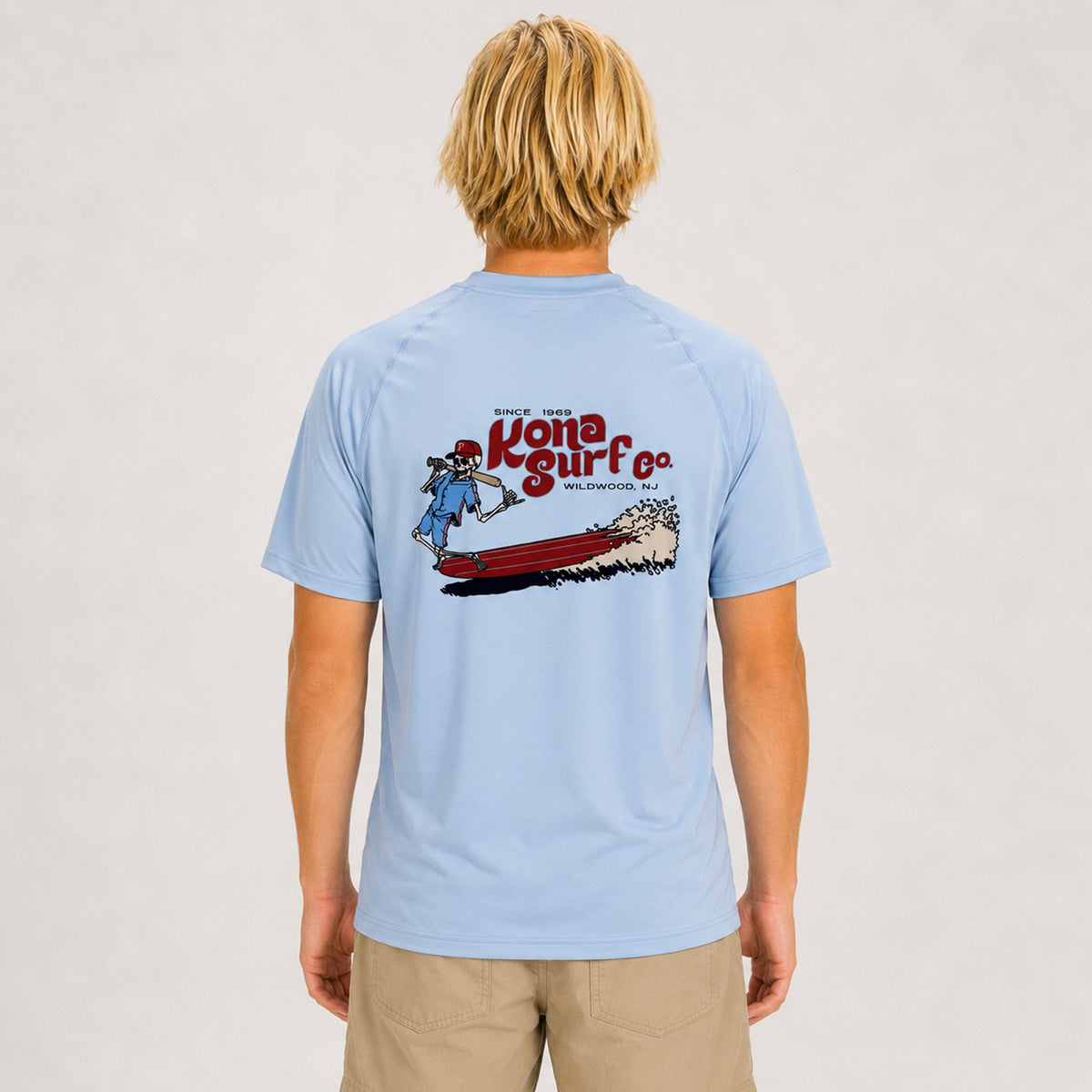 For the Phils 2 Mens UV Sun Protection T-Shirt - Light Blue