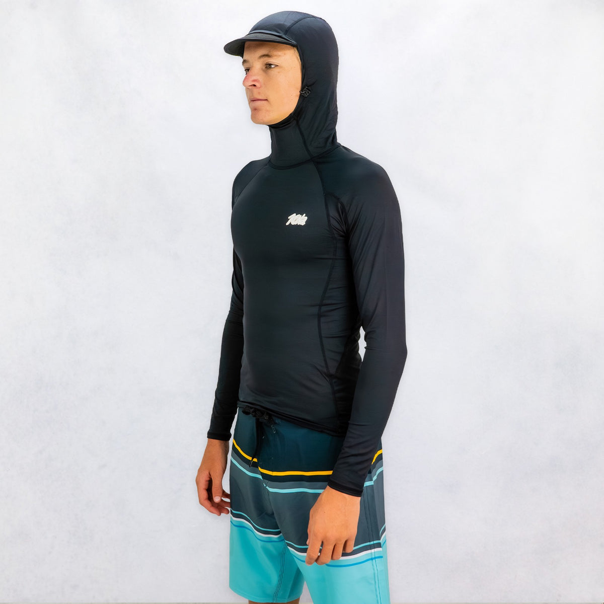 Jet UV Hooded L/S Mens Rashguard - Black