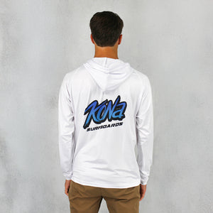 The Trace Hooded Mens UV Sun Protection LS Shirt - White