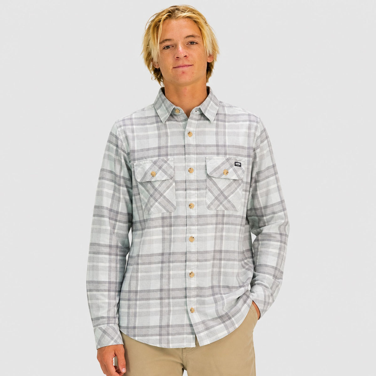 Marina Mens LS Woven - Lt. Blue