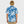 Floral Pattern Mens SS Woven - Blue