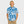 Floral Pattern Mens SS Woven - Blue