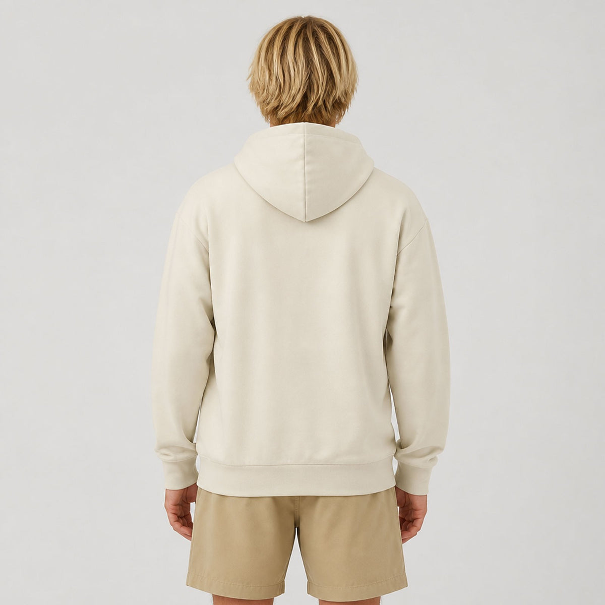 Premium Performance Mens Pullover Hoodie - Ivory
