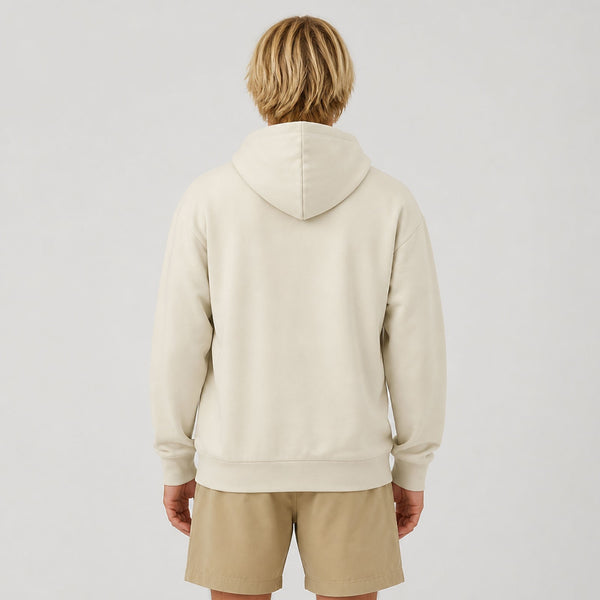 Premium Performance Mens Pullover Hoodie - Ivory