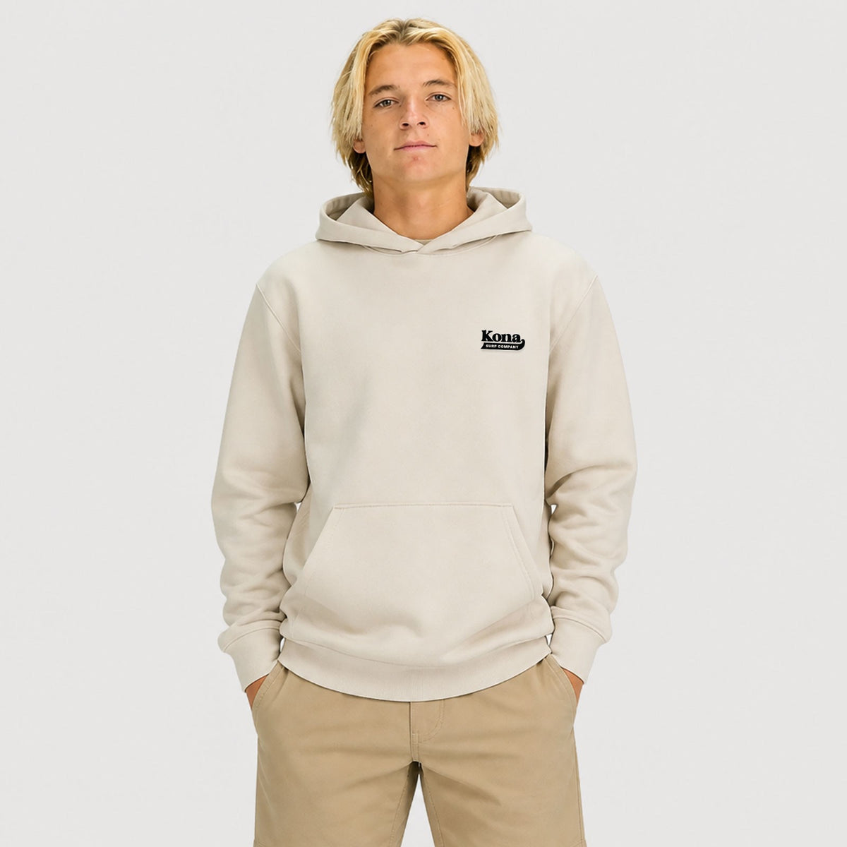 Premium Performance Mens Pullover Hoodie - Ivory
