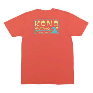 Surf Supply Mens T-Shirt - Bright Salmon