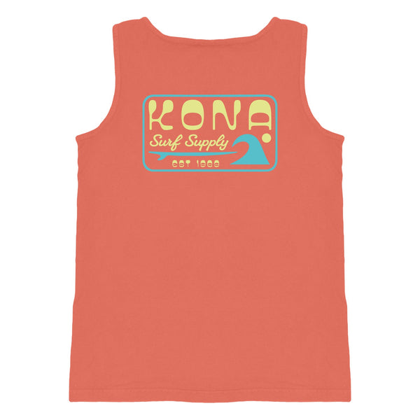 Surf Supply Mens Tank Top - Bright Salmon