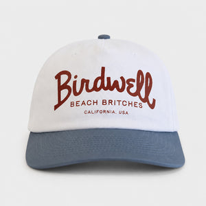Birdwell Big Arc Twill Mens Snapback Hat - White