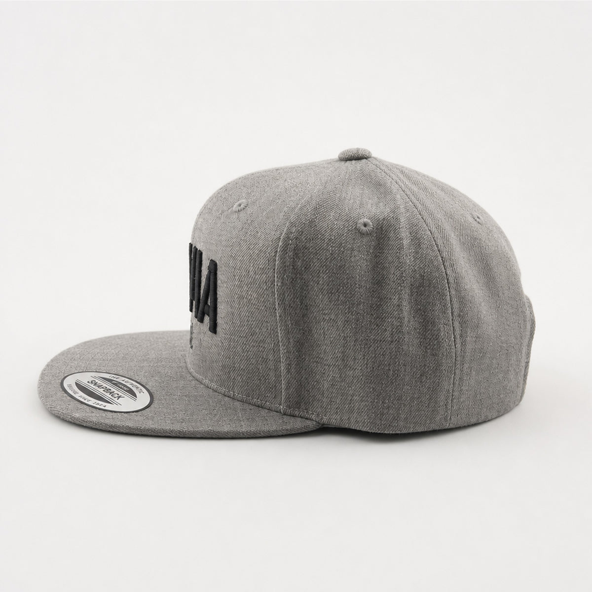 3D Standard Mens Snapback Hat - Heather Grey/Black