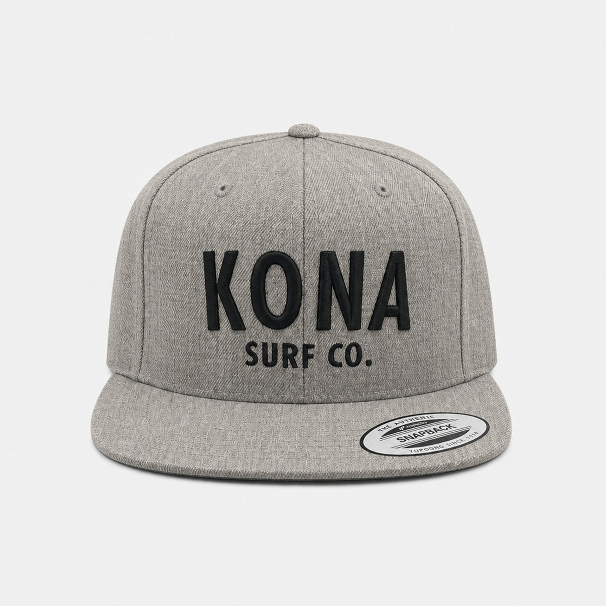 3D Standard Mens Snapback Hat - Heather Grey/Black