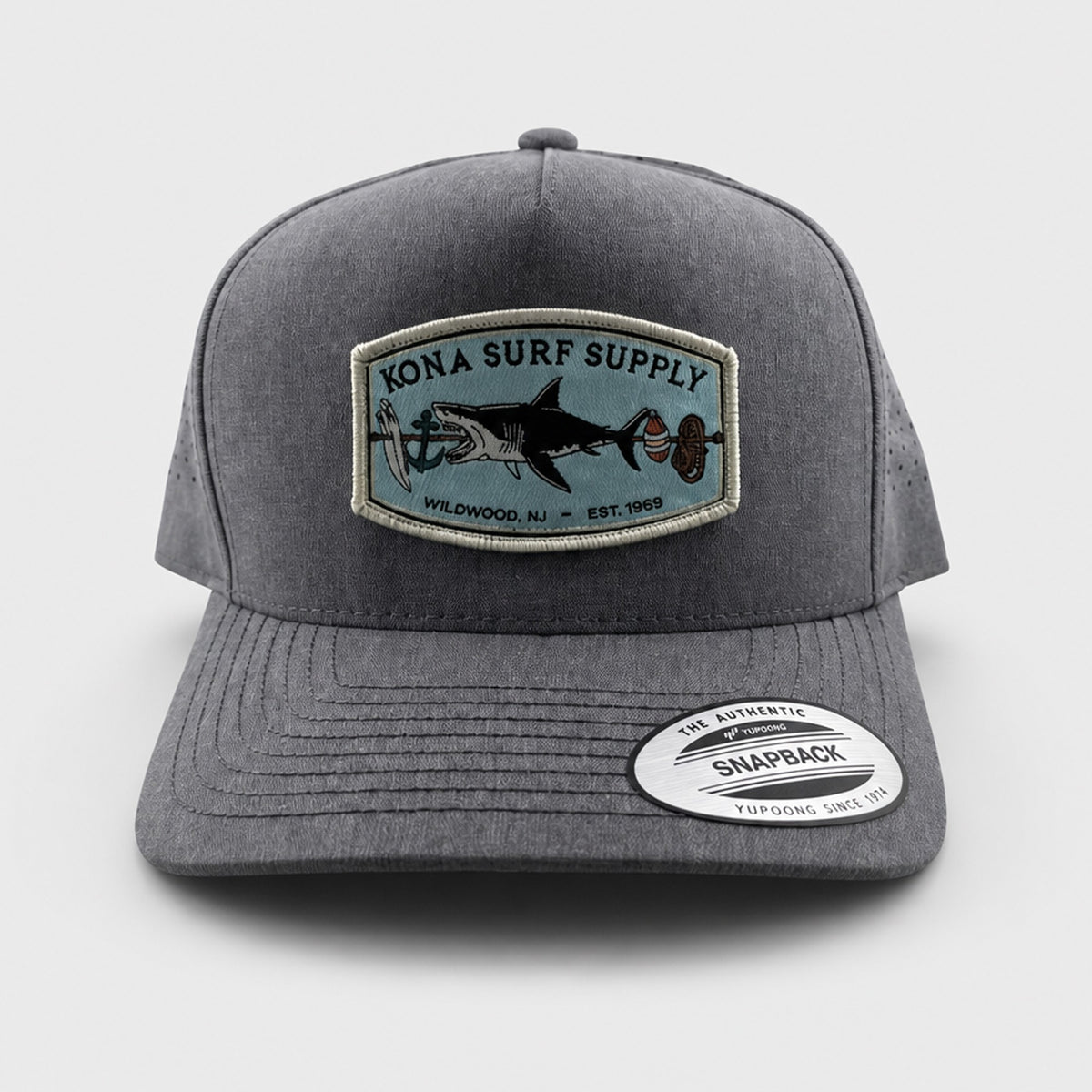Shark Kabob 2 Mens Snapback Hat - Heather Grey