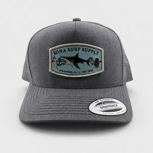 Shark Kabob 2 Mens Snapback Hat - Heather Grey