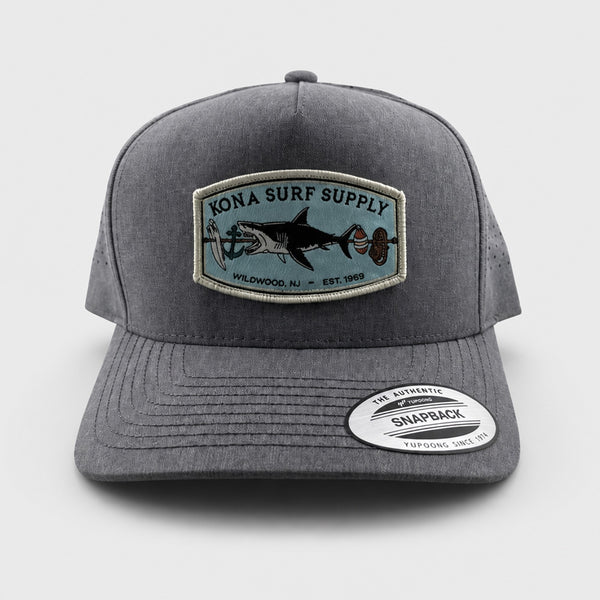 Shark Kabob 2 Mens Snapback Hat - Heather Grey