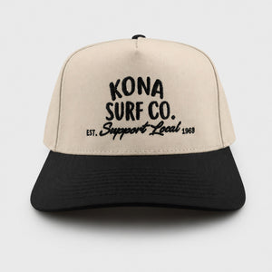 Support Local Mens Snapback Hat - Natural/Black