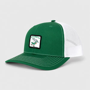 For the Birds Mens Trucker Hat - Kelly Green/White