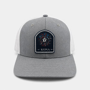 Original Sun Arch Mens Trucker Hat - H.Grey/White/Rwb
