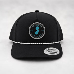Built in Jersey Mens Snapback Hat - Black/Black
