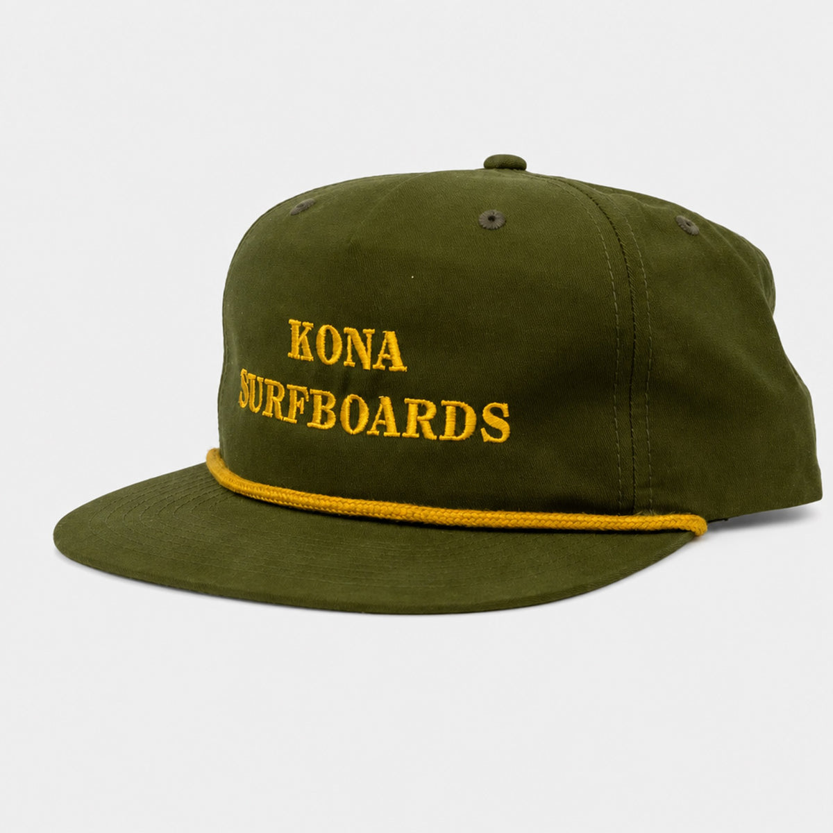Old School Mens Snapback Hat - Loden/Gold