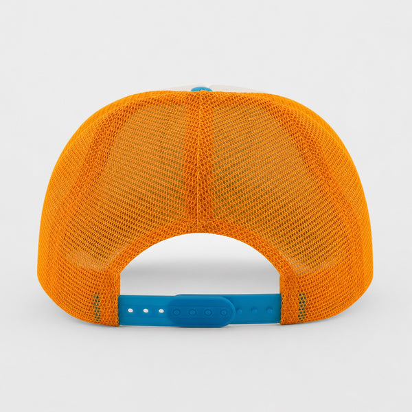 Kona x Bubble Gum 2026 Collab Mens Trucker Hat - White/Tennessee/Neon Blue