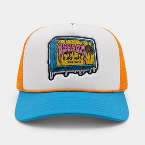 Kona x Bubble Gum 2026 Collab Mens Trucker Hat - White/Tennessee/Neon Blue