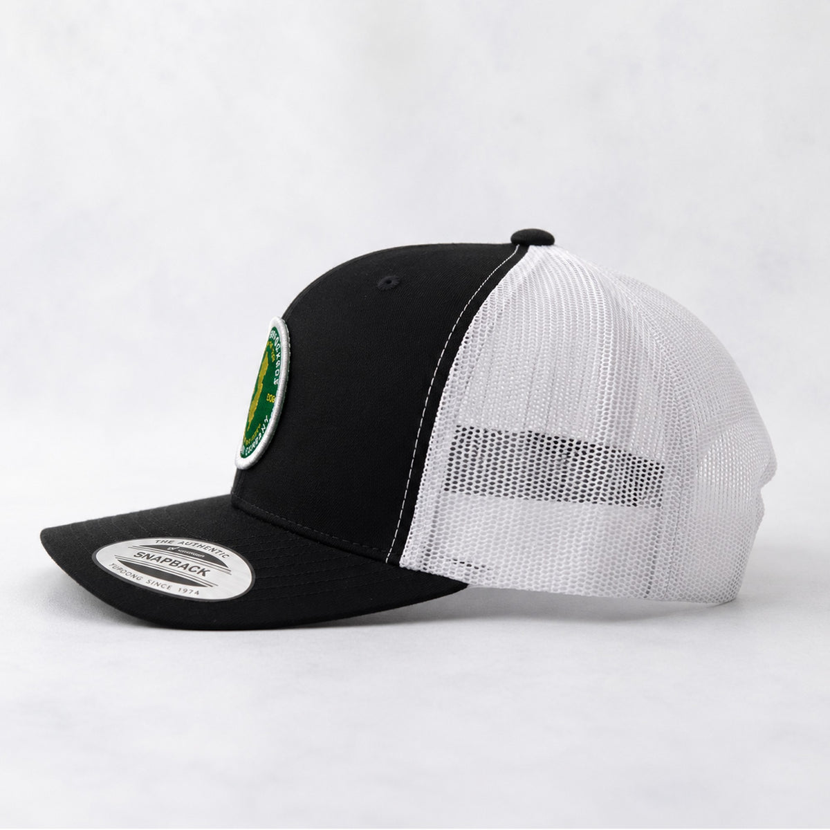Built in Jersey Mens Trucker Hat - Black/White