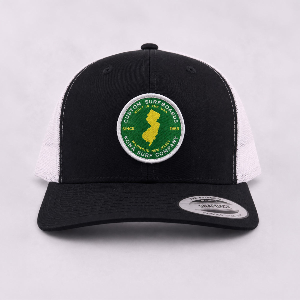 Built in Jersey Mens Trucker Hat - Black/White