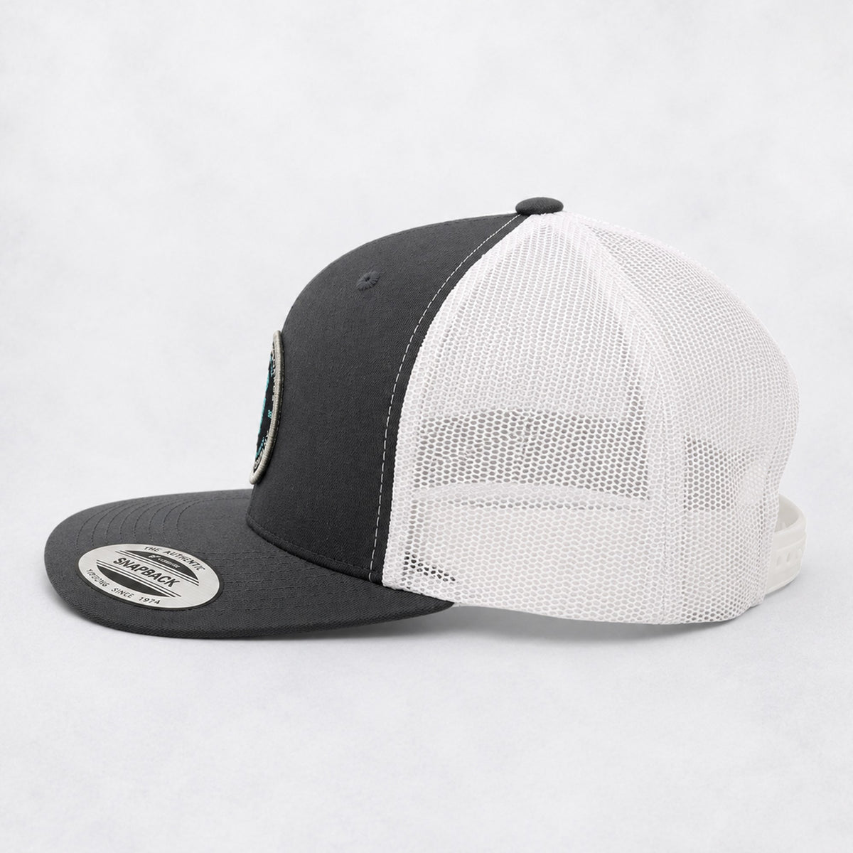 Built in Jersey Mens Trucker Hat - Charcoal/White