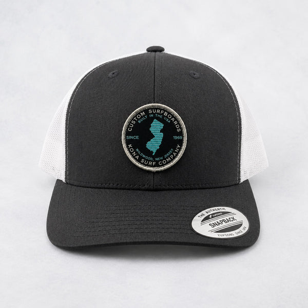 Built in Jersey Mens Trucker Hat - Charcoal/White