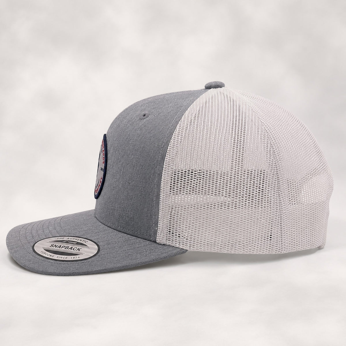 Built in Jersey Mens Trucker Hat - Heather/White