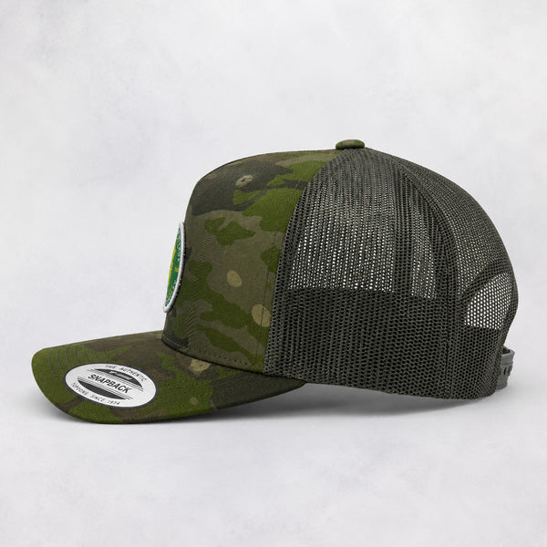 Built in Jersey Mens Trucker Hat - Multicamo/Green