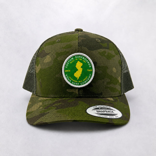 Built in Jersey Mens Trucker Hat - Multicamo/Green