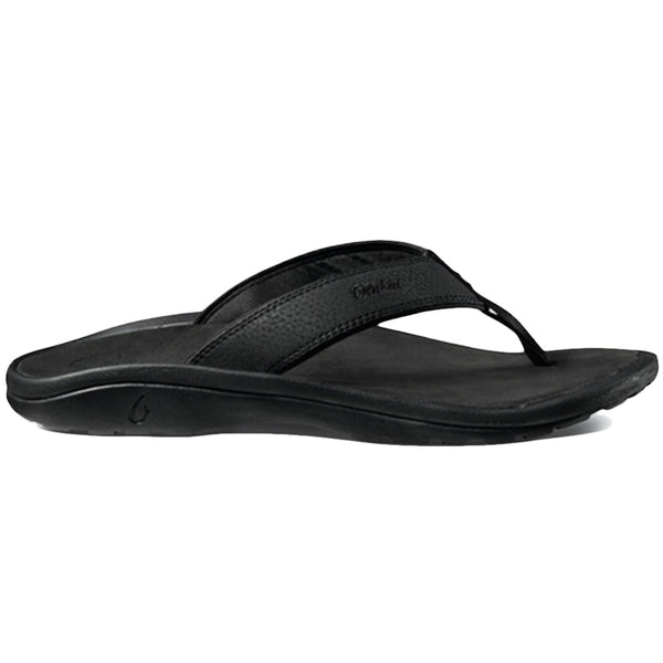 OluKai Ohana Mens Sandals - Black/Black