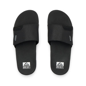 Reef Fanning Slide Mens Sandals - Black/Silver