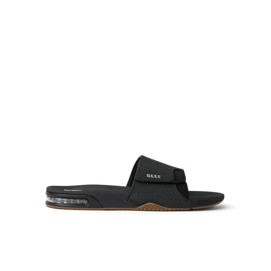 Reef Fanning Slide Mens Sandals - Black/Silver