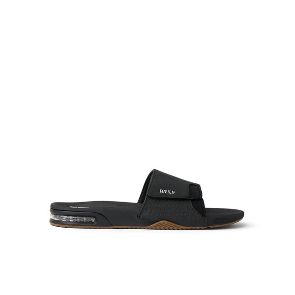 Reef Fanning Slide Mens Sandals - Black/Silver