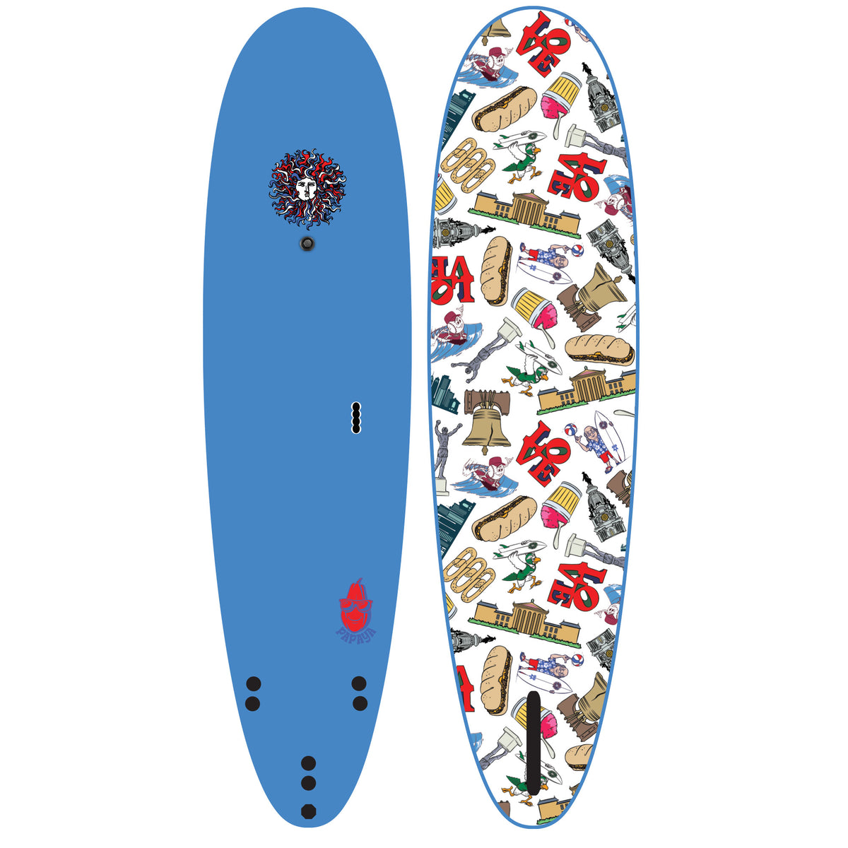 Kona Surf Co Papaya softboard single-fin mid-length/longboard